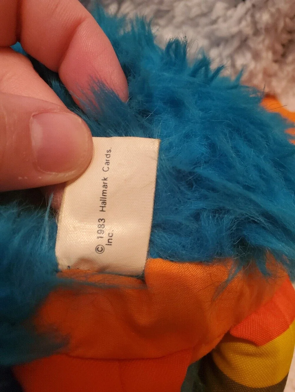 Rainbow Brite Spritzie Sprite Plush 1983 Mattel Hallmark 12” Blue Plastic Face